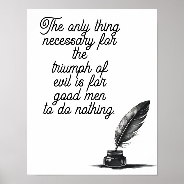 Det enda sak som behövs för ondskans triumf poster (Framsidan)