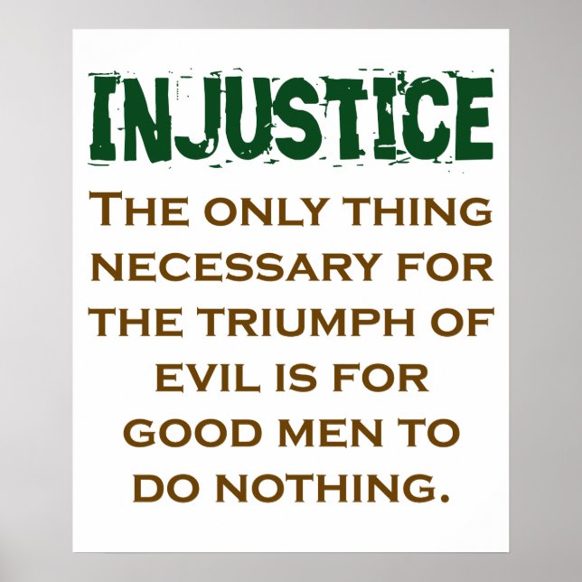 Det enda Sak som krävs för triumfen - Injust i Poster (Framsidan)
