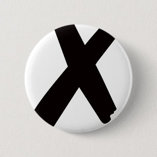 Det engelska amerikanbrev "X ", Knapp