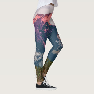 Det enkla berg landskap damasker för konstverk leggings