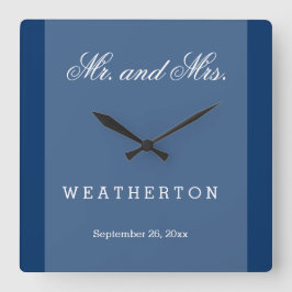 Det enkla stilherrskapet som gifta sig namn och, fyrkantig klocka