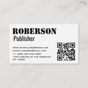 Det enkla traditionella vitkortet med qr visitkort