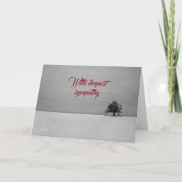 Det ensamma träd - med djup sympati kort