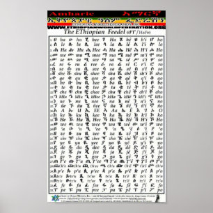 Det etiopiska alfabetet för poster