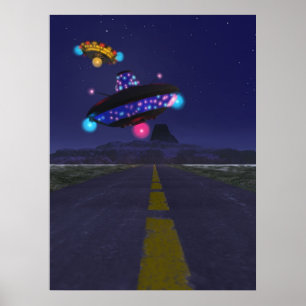 Det Extraterestrial huvudvägtrycket Poster