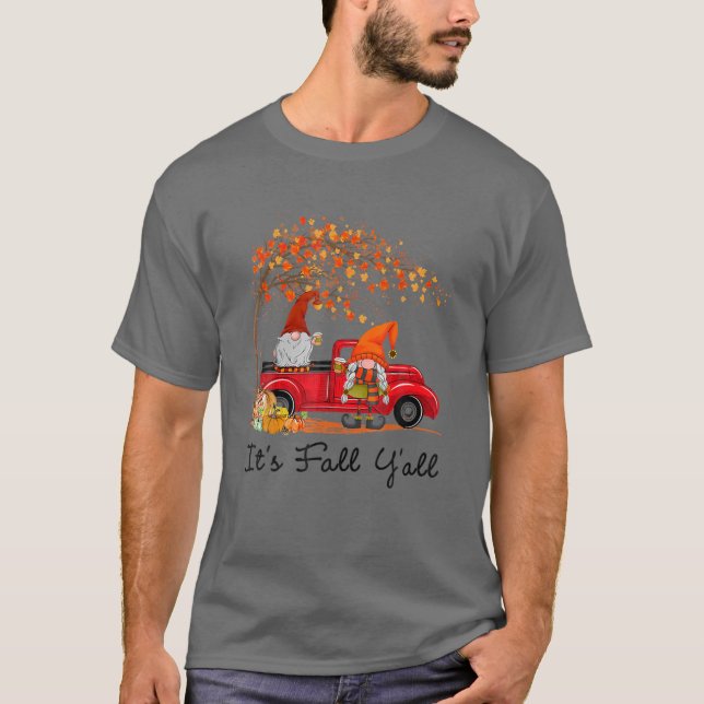 Det faller under alla ruttna gnomes höst t shirt (Framsida)