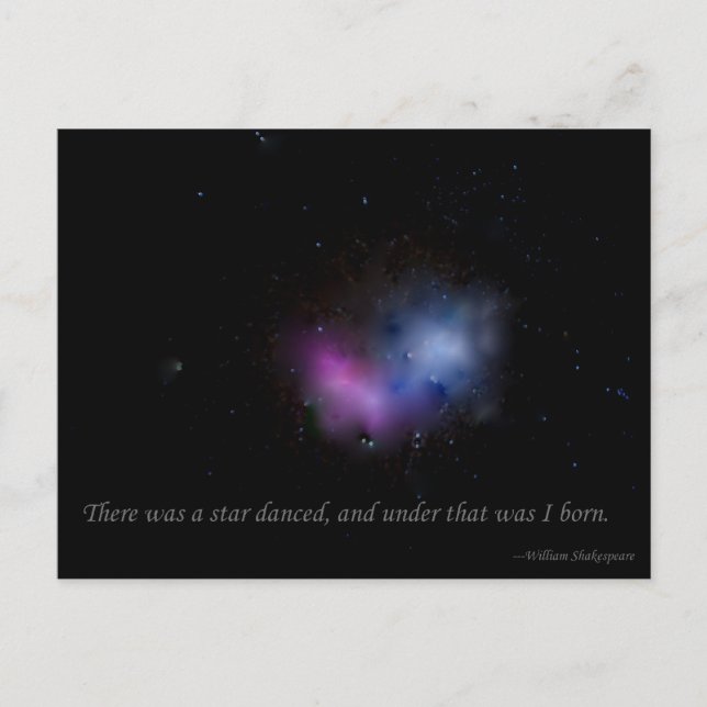 Det fanns en dansad stjärna vykort (Framsida)