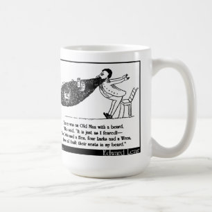 Det fanns en gamal man med ett skägg kaffemugg