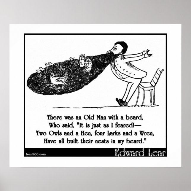 Det fanns en gammal man med skägg poster (Framsidan)