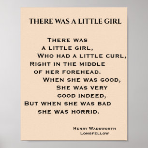 DET FANNS EN LITEN GIRL dikt Poster
