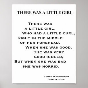 DET FANNS EN LITEN GIRL dikt Poster