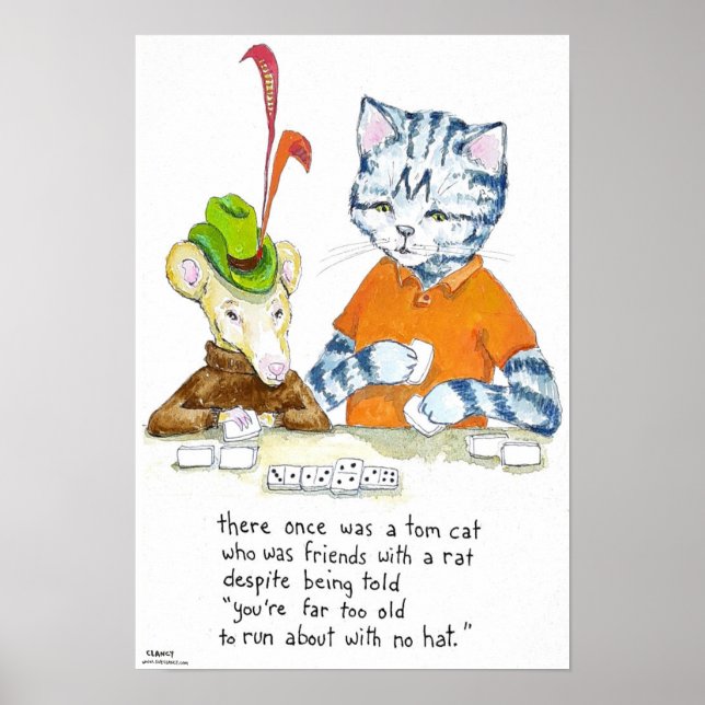 Det fanns en Tom Cat - illustrerad dikt Poster (Framsidan)