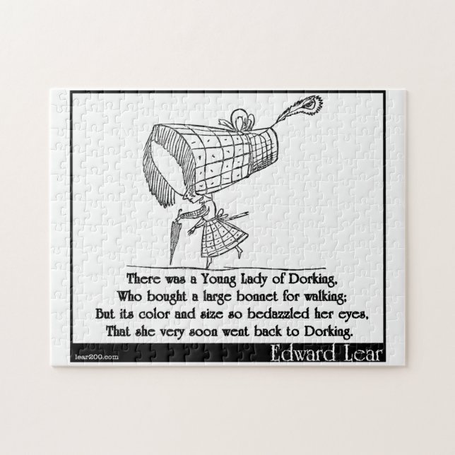 Det fanns en ung dam av Dorking Pussel (Horisontell)