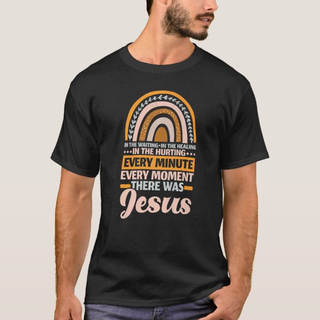 Det fanns Jesus Christian Religion Religiösa Rainb T Shirt (Framsida)