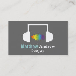 Det färgglada ljud vinkar, deejayen, DJ Visitkort