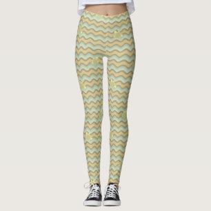 det färgrika abstrakt mönster, vinkar leggings