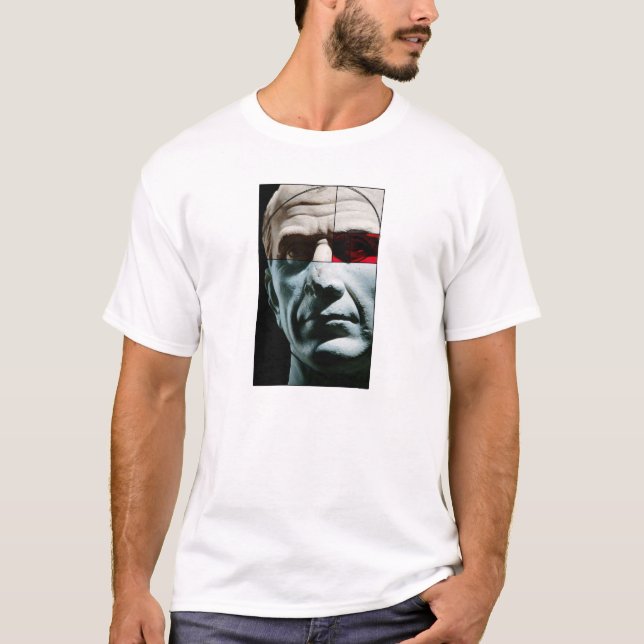 Det färgrika Julius Caesar huvudet i guld- delar T-shirt (Framsida)