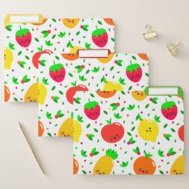 Det färgrika Kawaii fruktmönster sparar