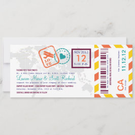 Det färgrika logiet passerar flygpost inbjudningar