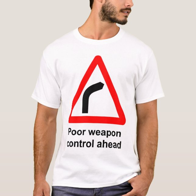 Det fattiga vapen kontrollerar tee shirt (Framsida)