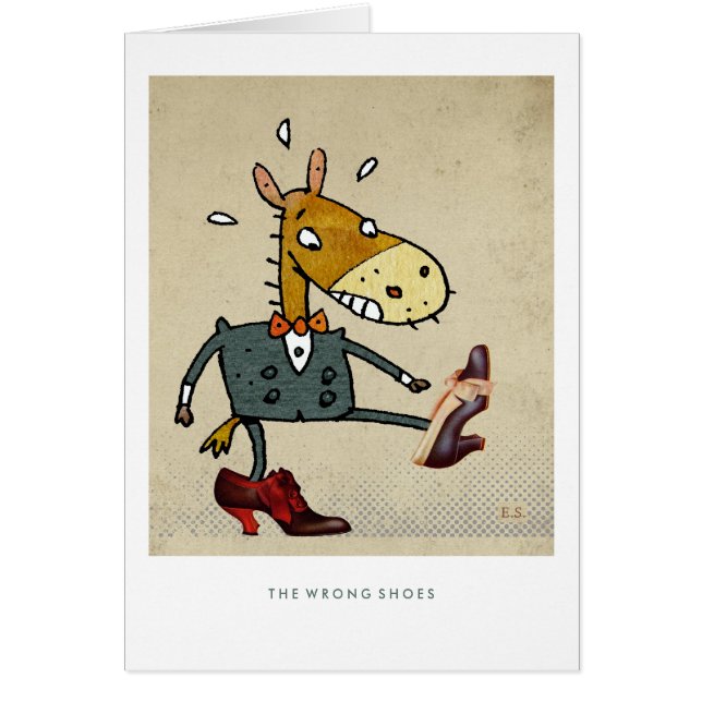 Det felt skor hälsningskort (Framsidan)