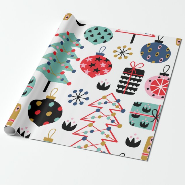 det festliga mönster semestrar jul presentpapper (Utrullad)