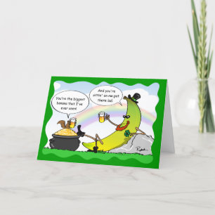 Det fina Banana St patrick's day Card - Anpassning Kort