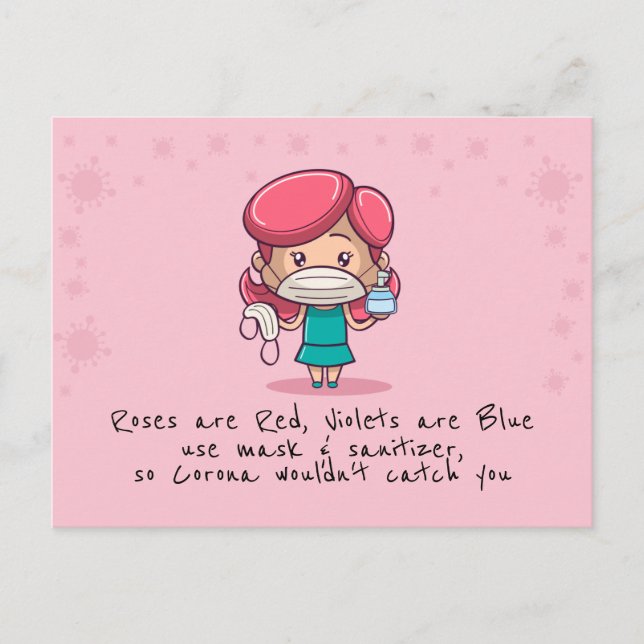 Det fina COVID-kortet för alla hjärtans dag Vykort (Framsida)