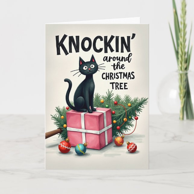 Det fina julkortet runt Träd Kort (Framsida)