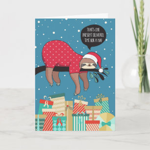 Det fina julkortet - Sloth Santa Helgkort