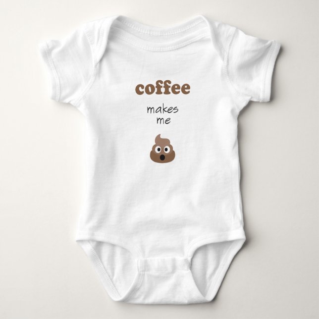 Det fina kaffet gör mig till poop emoji-fras t shirt (Framsida)