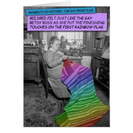 Det fina kortet - Mildred, gay Betsy Ross Hälsningskort