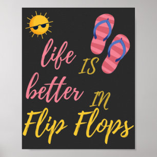 Det fina livet är bättre i Flinflip flops Sommarbu Poster