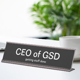 Det fina Office Desk Namn Plate Executive Gift