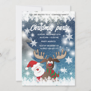 Det fina renföretaget Santa jul, party Inv Inbjudningar