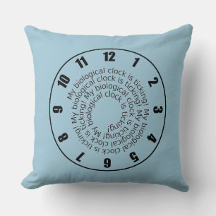 Det fina Rosa Blue Biological Clock är en plockni Kudde
