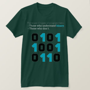 Det finns 10 typer av programmerare – Binär vits T Shirt