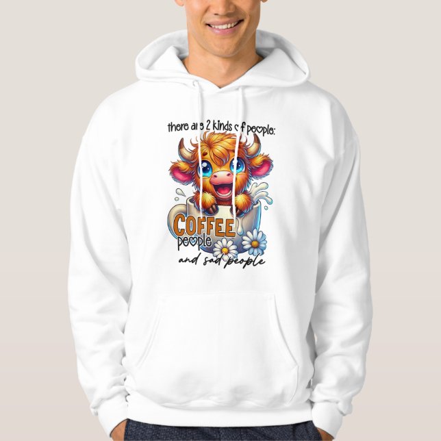 Det Finns 2 Sorters Människor Kaffe Människor och  Hoodie (Framsida)
