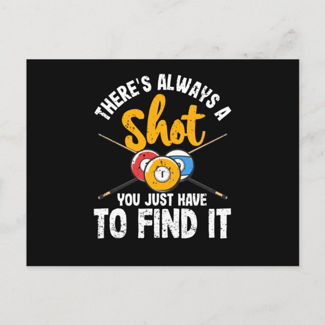 Det finns alltid en bild av Funny Billiards Bassän Vykort (Framsida)