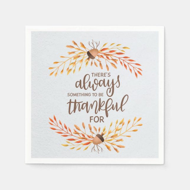 Det finns alltid något att vara tacksam för pappersservett (Framsidan)