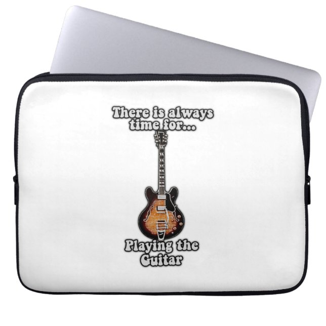 Det finns alltid tid att spela gitarren. laptop fodral (Framsidan)