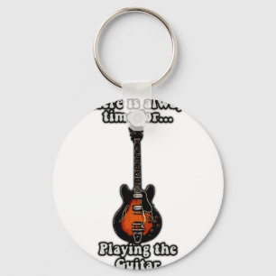 Det finns alltid tid att spela gitarren. nyckelring