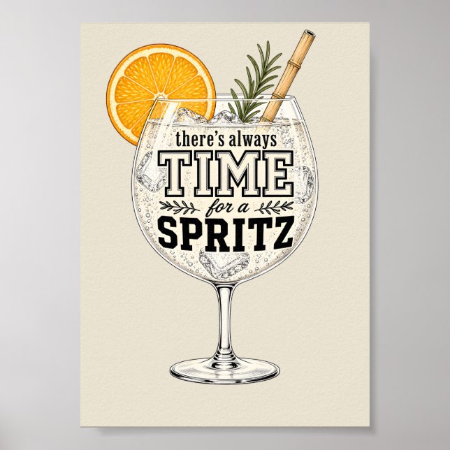 Det finns alltid tid för en Spritz Poster (Framsidan)
