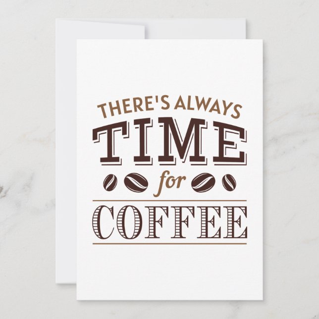 Det finns alltid tid för kaffe tack kort (Framsida)
