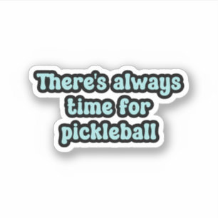 Det finns alltid tid för plockleball Blue Retro Te Klistermärken