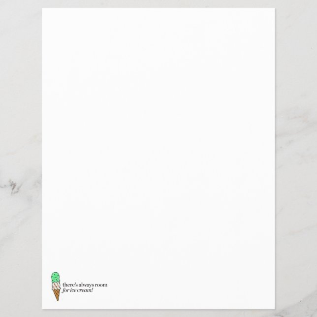 Det finns alltid utrymme för iskräm reklamblad (Framsidan)