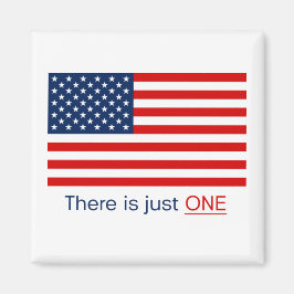 Det finns bara en amerikansk flagga. Magnet