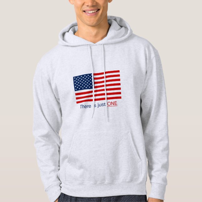 Det finns bara en Flagga Hoodie (Framsida)