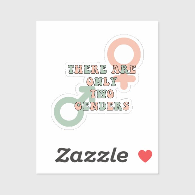 Det finns bara två Gender Klistermärken (Ark)