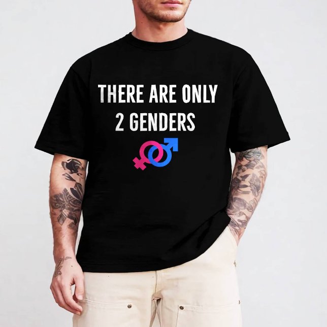 Det finns bara två kön t shirt (Only 2 genders, male, female, Trump quote, conservative , biology truth, patriotic , God creation)